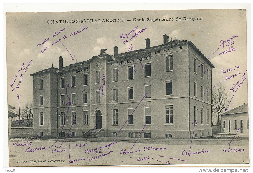 Chatillon Sur Chalaronne Ecole Superieure De Garçons  Edit Vialatte - Châtillon-sur-Chalaronne