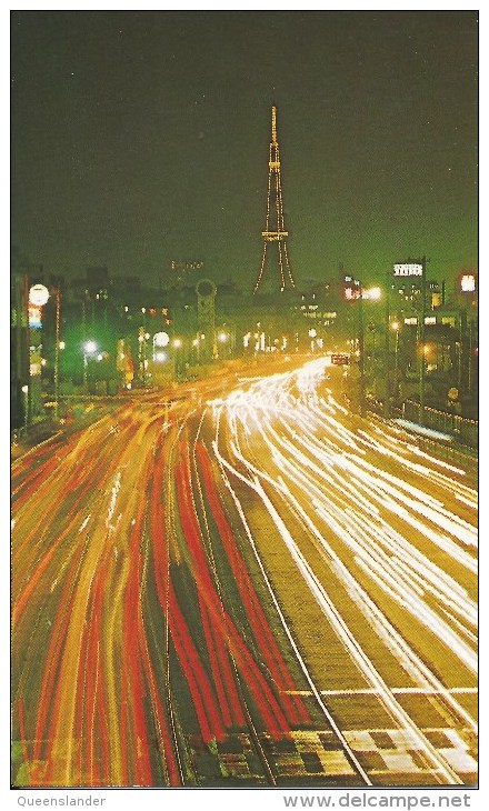 Night View Of Tokyo Tower  Front & Back Shown - Tokio