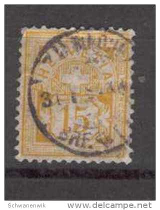 SCHWEIZ , MiNr  49 , Gestempelt, Repariert - Used Stamps