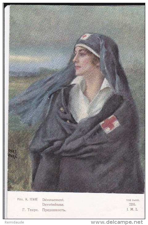 CROIX-ROUGE - 1918 - RARE YVERT N°156 Sur CARTE ILLUSTREE AU DOS (INFIRMIERE) ! - NON VOYAGEE - Covers & Documents