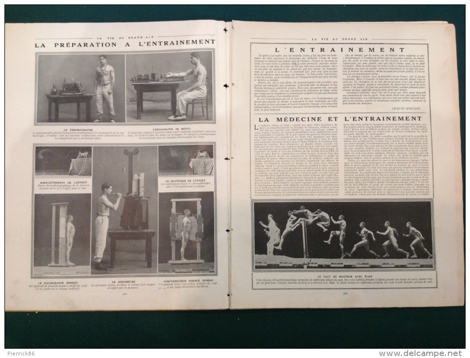 1913 LA VIE AU GRAND AIR N° 768 Numéro Spécial  " L'entraînement Dans Tous Les Sports " - Andere & Zonder Classificatie