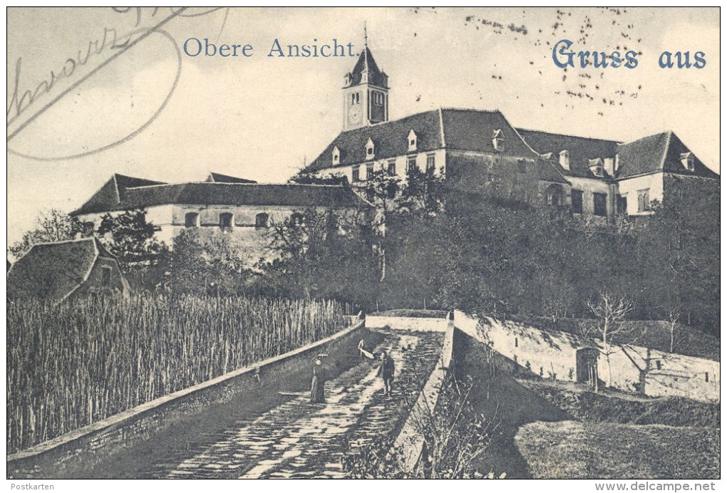 ALTE POSTKARTE GRUSS AUS RIEGERSBURG STEIERMARK 1901 SCHLOSS OBERE ANSICHT HOCHSCHLOSS KRONECK Burg Chateau Castle Cpa - Riegersburg