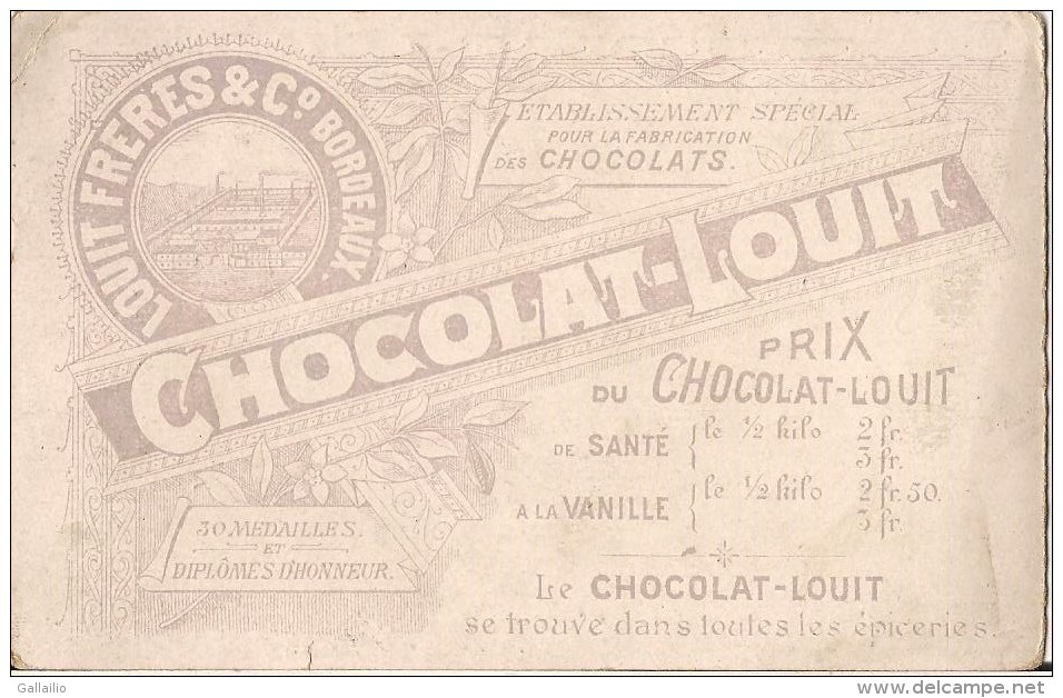 CHROMO CHOCOLAT LOUIT  DIEPPE RUE AGUADO - Louit