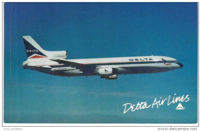 Thème -  Avion - Delta Airlines - Lockheed L 1011 Tristar -  Format 8.5*13.5  Cm - - 1946-....: Moderne