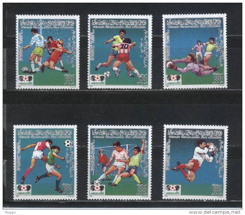 LIBYE    N°  1620/25   * *  ( Cote 12e )  Cup 1986  Football  Soccer Fussball - 1986 – Mexico