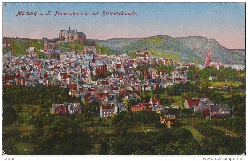 ALLEMAGNE MARBURG PANORAMA VON DER BISMARCKSAULE - Marburg