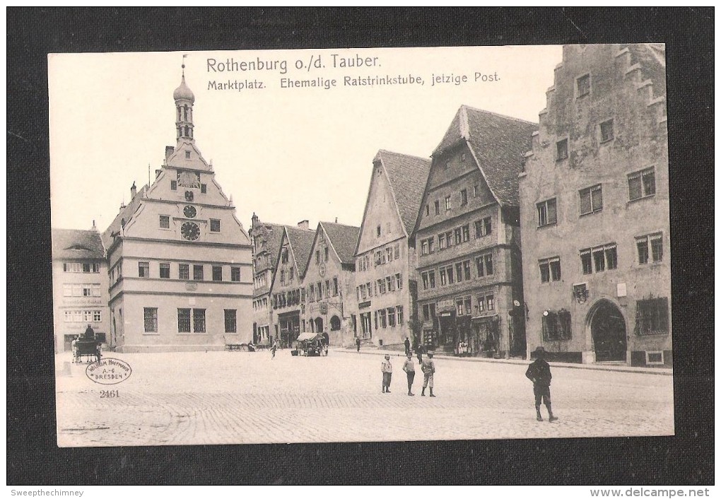 Rothenburg O/D. TAUBER MARKTPLATZ EHEMALIGE RATSTRINKSTUBE JETZIGE POST UNUSED - Rothenburg O. D. Tauber