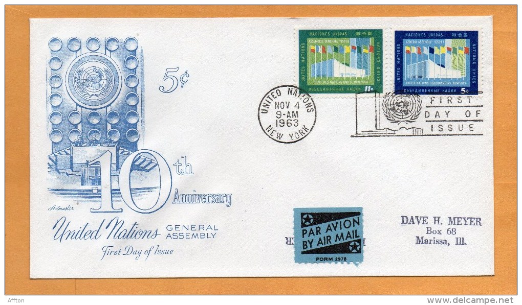 United Nations New York 1963 FDC - FDC