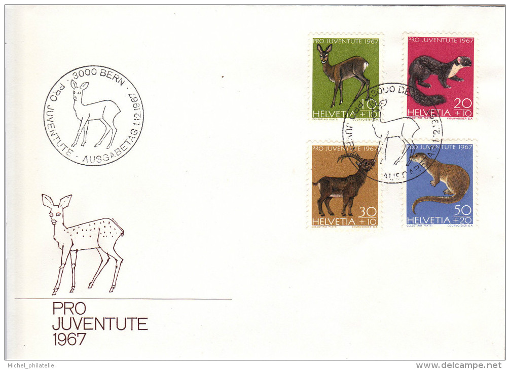 Lot  De 4 Lettres  Pro Juventute 1965-1964-1967 - Gebruikt