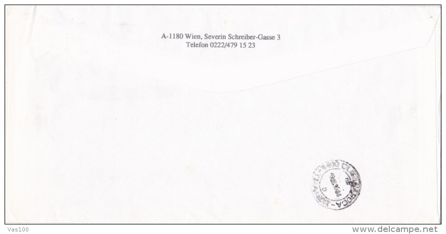 AMOUNT 700, WIEN, EVANGELICHAL CHURCH IN AUSTRIA METERMARK, RED MACHINE STAMPS ON COVER, 1995, AUSTRIA - Covers & Documents