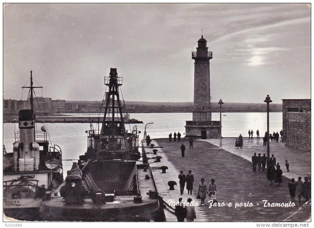 C-1601 Cartolina Molfetta - Faro E Porto - Tramonto - Molfetta