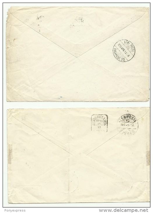 1925 Deux Enveloppes Premier Vol Budapest Szeged Et Retour - Hojas Completas