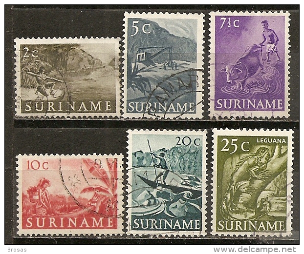 Surinam 1953 Vues Views Avec Ox, Iguana, Bauxite Etc Obl - Suriname ... - 1975