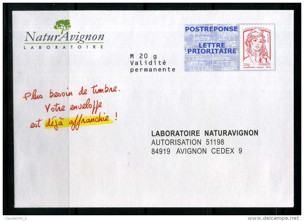 PAP Ciappa    " NaturAvignon LABORATOIRE "    Port Payé Par   13P461 NEUF ** - Prêts-à-poster:Answer/Ciappa-Kavena