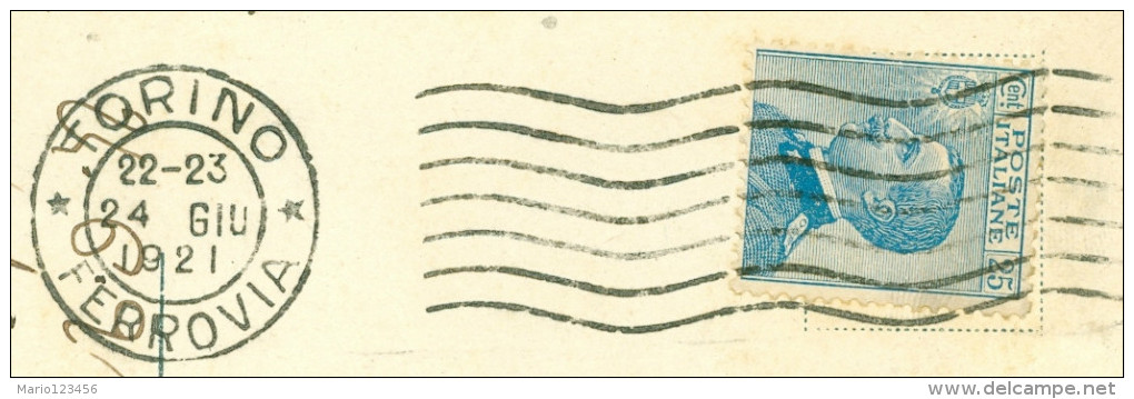 TORINO, CARTOLINA VIAGGIATA, POSTCARD, 1921, PANORAMA - Panoramic Views