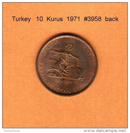 TURKEY    10  KURUS  1971   (KM # 891.2) - Turquie