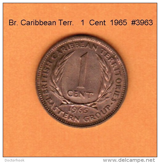 BRITISH CARIBBEAN TERRITORIES    1  CENT  1965  (KM # 2) - Caribe Británica (Territorios Del)