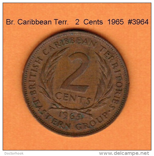 BRITISH CARIBBEAN TERRITORIES    2  CENTS  1965  (KM # 3) - Territoires Britanniques Des Caraïbes