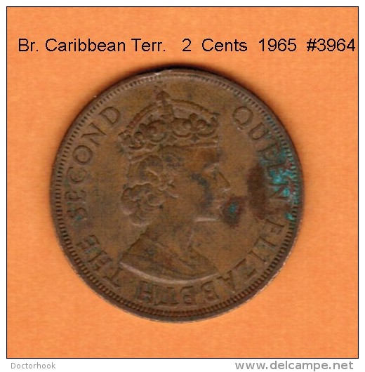 BRITISH CARIBBEAN TERRITORIES    2  CENTS  1965  (KM # 3) - British Caribbean Territories