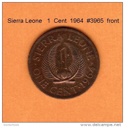 SIERRA LEONE    1  CENT  1964  (KM # 17) - Sierra Leone