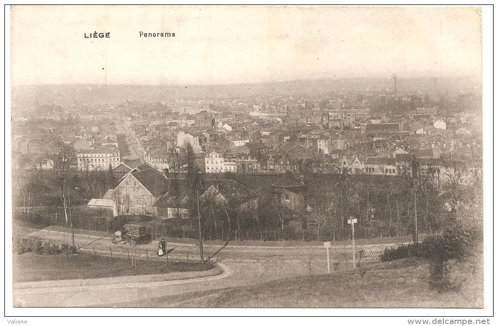 RARE !!: CPA LIEGE, Panorama 1918 Feldpost (Edition Kirch Forgeur) Avec Cachet Militaire Scharfschützen Kompagnie - Liège