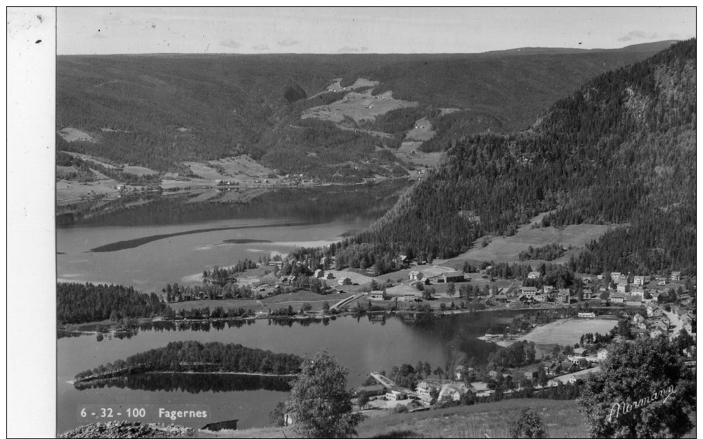 UNPOSTED POSTCARD - 6-33-100- FAGERNES - NORWAY , LOVELY SCENIC VIEW - Norvegia