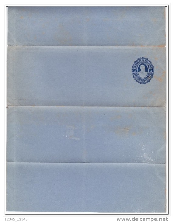 Honduras 1891, 2 Centavos Prepayed Letter - Honduras
