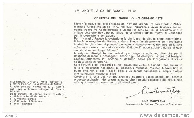 6 FESTA DEL NAVIGLIO -MILANO    2-6-1975   (70709) - Macchine Per Obliterare (EMA)