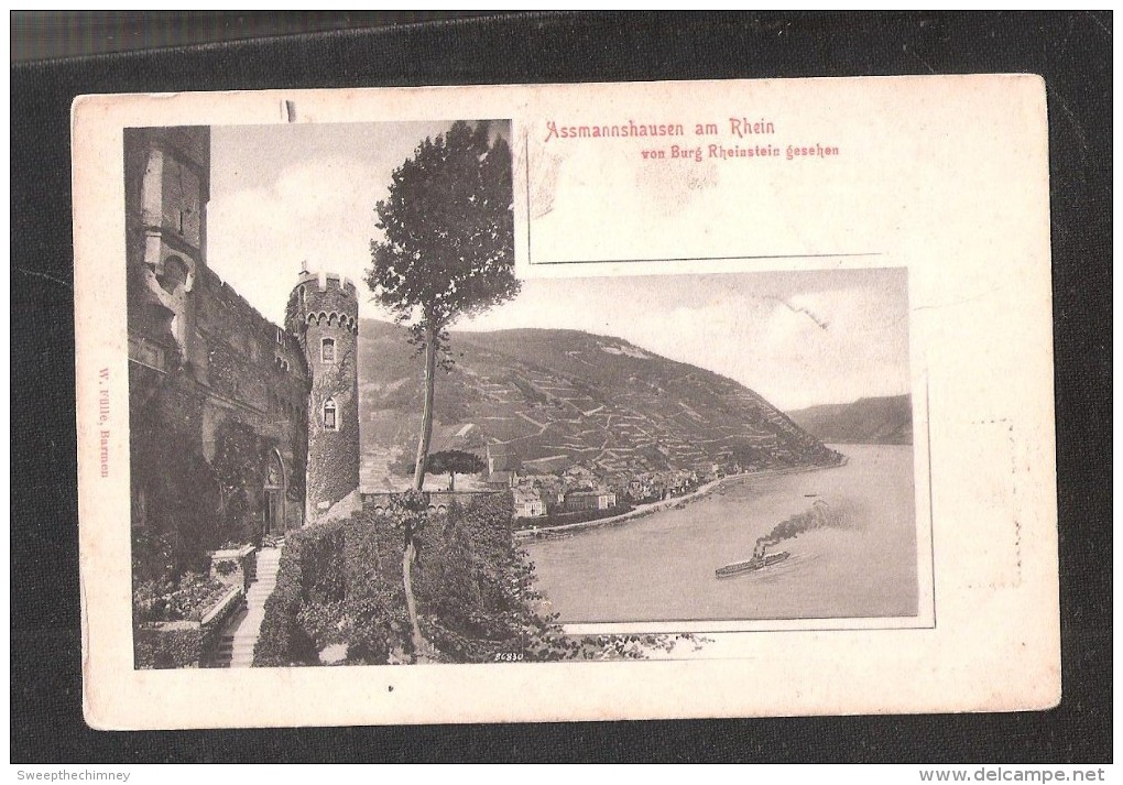 Assmannshausen Am Rhein VON BURG RHEINSTEIN GESEHEN UNUSED - Rüdesheim A. Rh.