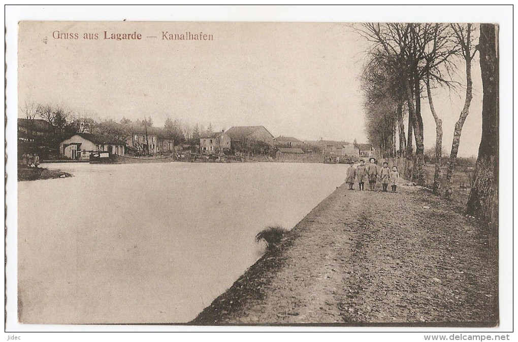 CPA CPSM 57 Moselle Gruss Aus Lagarde Kanalhafen Canal 1922 Très Bon état Strasbourg - Altri & Non Classificati