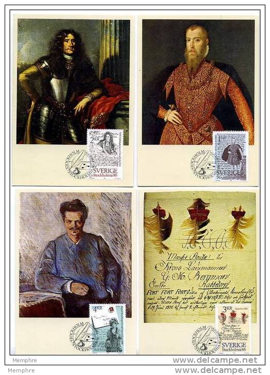 SWEDEN 1995 Set Of 4  MAXIMUM CARD  Stockholmia '84  Scott 1502-5   MI 1288-91 - FDC