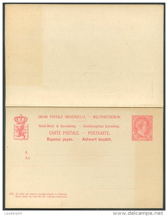 LUXEMBOURG Old Double Postal Stationery VF - Ganzsachen