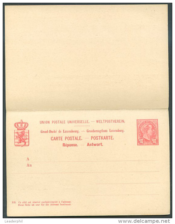 LUXEMBOURG Old Double Postal Stationery VF - Ganzsachen