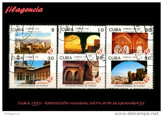 USADOS. CUBA. 1992-08 EXPOSICIÓN FILATÉLICA GRANADA 92 - Used Stamps