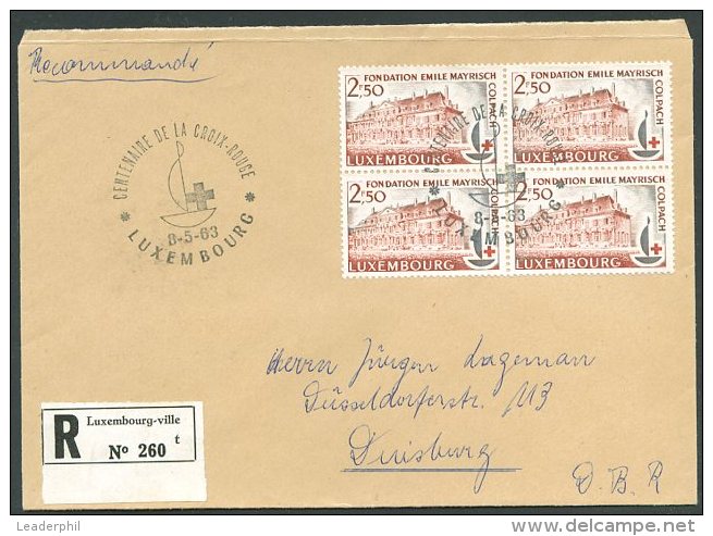 LUXEMBOURG TO GERMANY DDR RED CROSS Cover - Briefe U. Dokumente