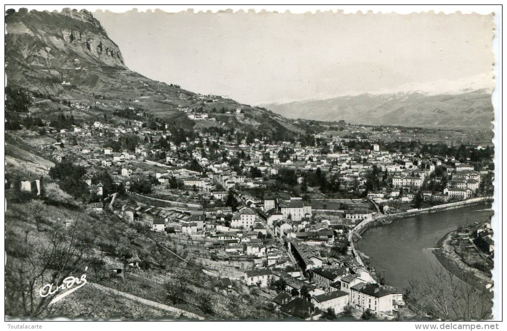 CPSM 38 LA TRONCHE VUE GENERALE L ISERE ET LES ALPES 1945 - La Tronche