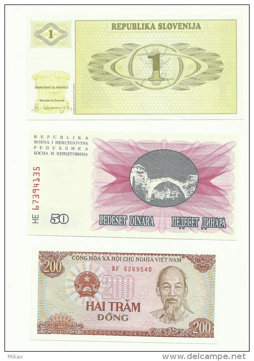 LOT OF 3 WORLD BANKNOTES UNC - Nice - Lots & Kiloware - Banknotes