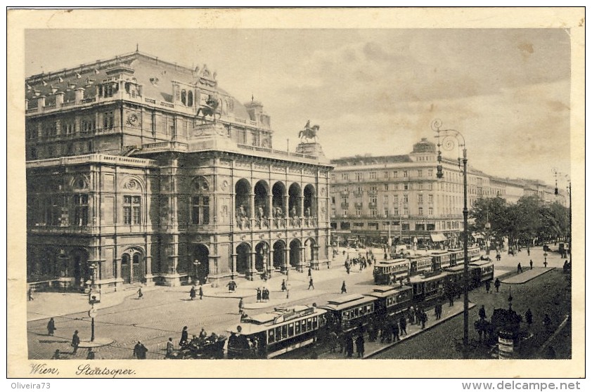 AUSTRIA . WIEN -  Staatsoper - 2 Scans  (VINTAGE POSTCARD) - Belvedere