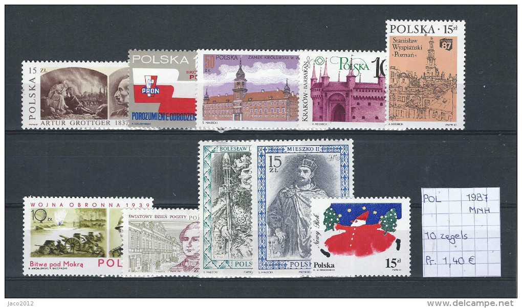 Polen 1987 10 Zegels Postfris/neuf/MNH - Nuevos