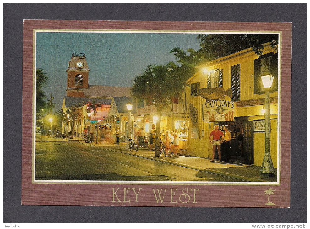 FLORIDA - KEY WEST AT NIGHT SHOWING THE FAMOUS CAPTAIN TONY'S SALOON - PHOTO BY WERNER J. BERTSCH - Key West & The Keys