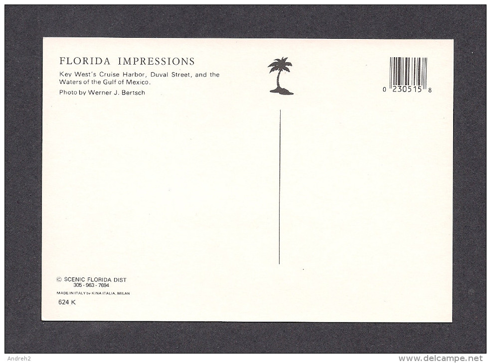 FLORIDA - KEY WEST - KEY WEST'S CRUISE HARBOR DUVAL STREET AND THE WATERS OF GULF OF MEXICO - PHOTO BY WERNER J. BERTSCH - Key West & The Keys