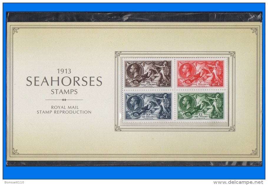 GB 2013-0051, "1913 Seahorses Stamp" Facsimile Pack - Presentation Packs