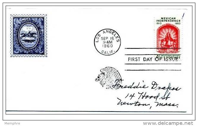 1960 Mexican Independance Scott 1157  Mi Nr 787  FDC - 1951-1960