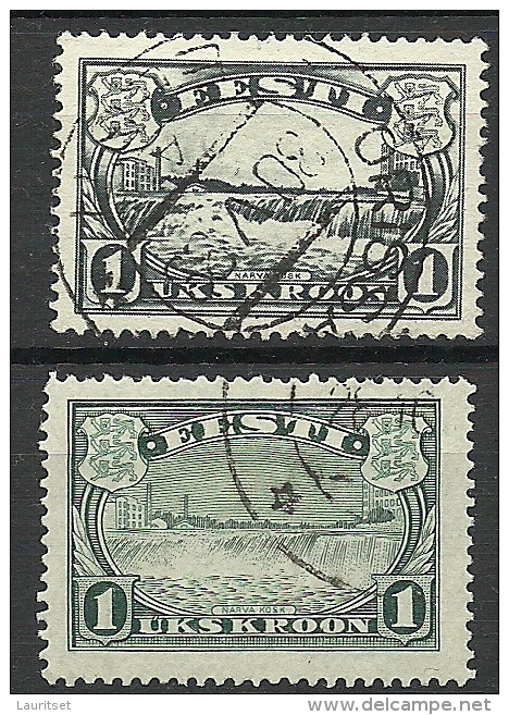 ESTLAND Estonia Estonie 1933 & 1940 Narva Wasserfälle Waterfall Michel 98 + 159 O - Estonia