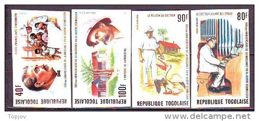 TOGO  - Albert Schweitzer - MUSIC - NOBEL PRIX - PELICAN DOCTOR- IMPERF  - **MNH - 1975 - Albert Schweitzer