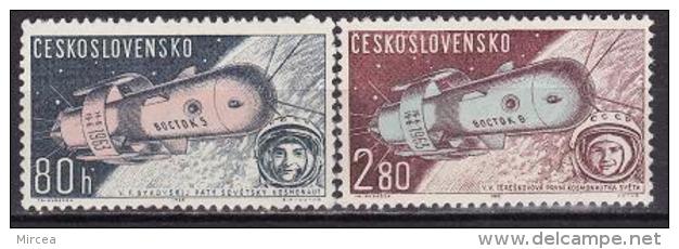 Tchecoslovaquie 1963 -  Yv.no.59-60 Neufs** - Luftpost