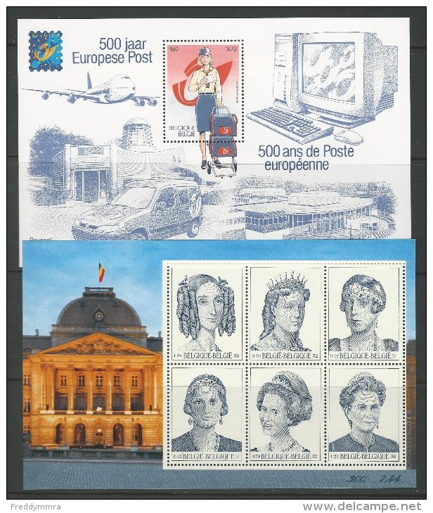 Belgique: Année 2001 ** Avec Les Timbres Des Feuillets Et Carnets - Années Complètes