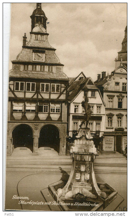 ALLEMAGNE - Giessen : Marktplatz Mit Rathaus U. Stadtkirche - Giessen