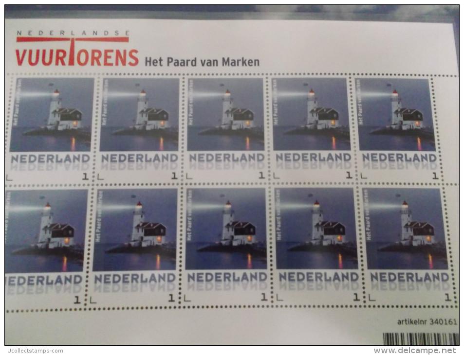 Nederland 2014-1  Vuurtoren Leuchturm Lighthouse  Marken  Vel/sheetlet Postfris/mnh/sans Charniere - Unused Stamps