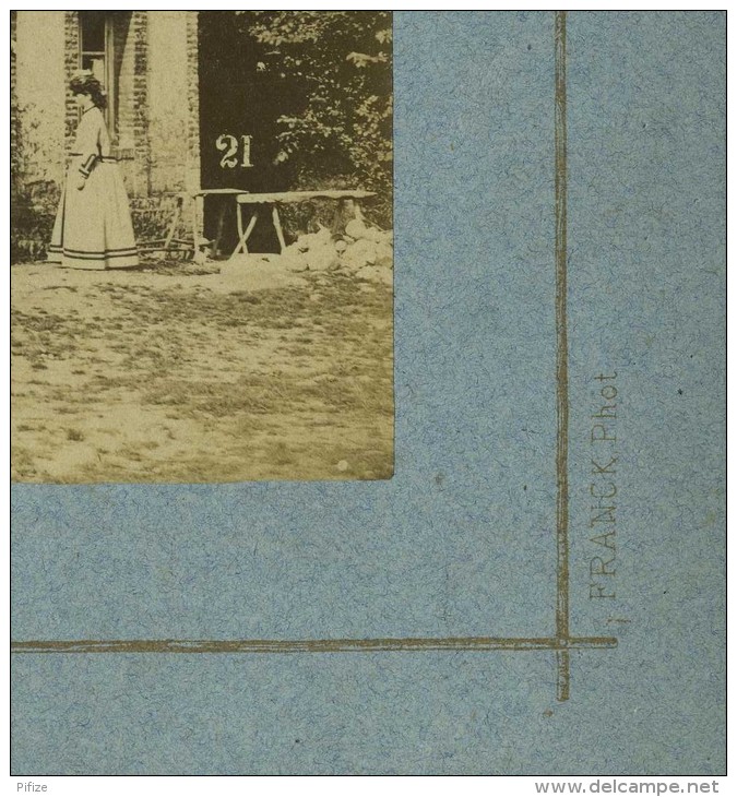 Rare Vue Extérieure Par Franck. Chaumière à Veules-en-Caux (Veules-les-Roses). 1860-70. - Anciennes (Av. 1900)